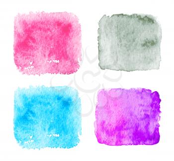 Blue Watercolor splatters. Vector illustration. EPS 10