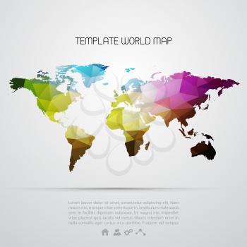 Abstract background with vector world map. EPS 10