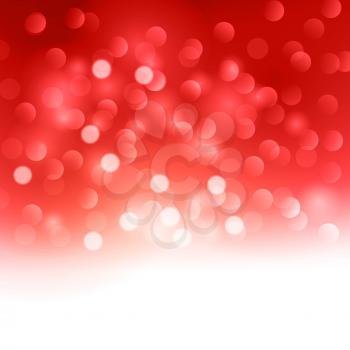 Blurred abstract background with red and white bokeh