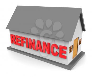 House Refinance Showing Equity Loan 3d Rendering