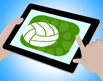Soccer Online Indicating Tablet Footbal 3d Illustration