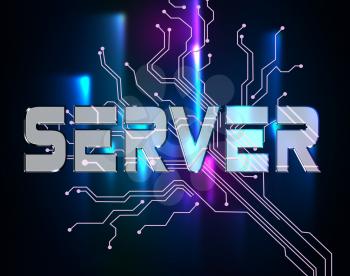 Server Word Indicating Computer Servers And Networking
