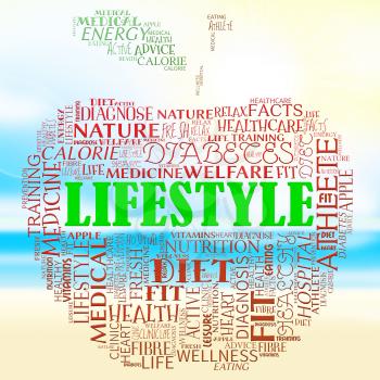 Lifestyle Apple Showing Living Wellness And Health