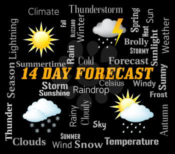 Fourteen Day Forecast Representing Two Weeks Forecasting