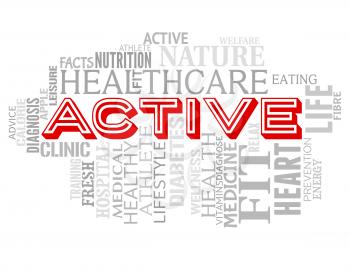 Active Words Indicating Getting Fit And Lively