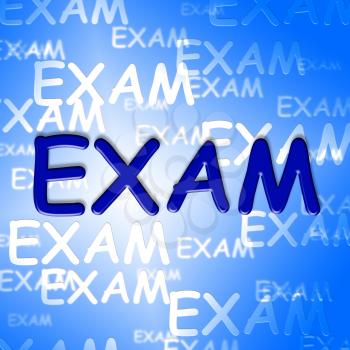 Exam Words Representing University Tests And Examination