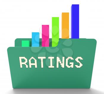 Ratings File Indicating Chart Classification 3d Rendering