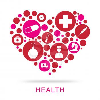 Health Icons Representing Healthy Healthcare And Wellness