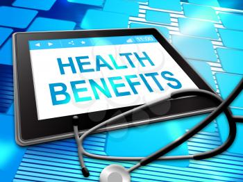 Health Benefits Representing Medical Perks 3d Illustration