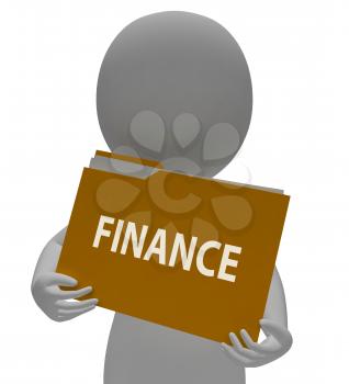 Finance Folder Representing Financial Investment 3d Rendering
