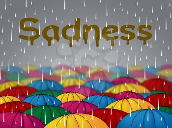 Sadness Rain Representing Sorrow Despair And Depression