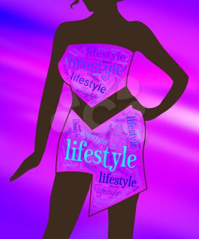 Lifestyle Lady Showing Life Choice And Healthy Living