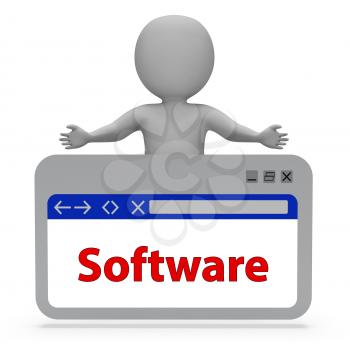 Software Webpage Representing Browsing Programs 3d Rendering