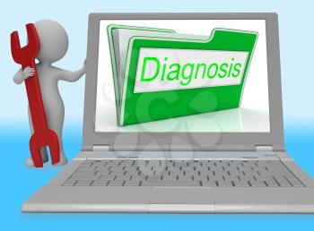 Diagnosis File Representing Online Maintenance 3d Rendering