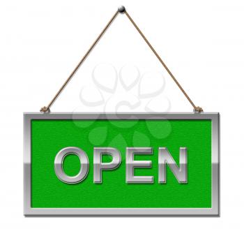 Open Sign Representing Grand Opening Or Launch