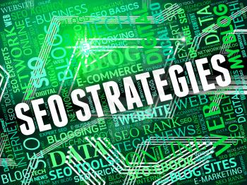 Seo Strategies Showing Search Engine And Optimization