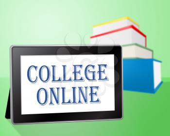 College Online Showing Web Site And Educating