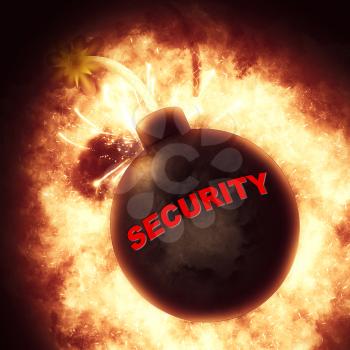 Security Bomb Meaning Explode Explosive And Forbidden