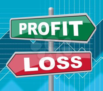 Profit Loss Representing Template Signage And Investment
