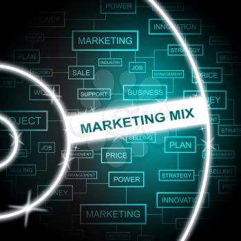 Marketing Mix Indicating Email Lists And Media