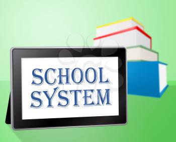 School System Representing Books Educated And Book