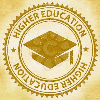 Higher Education Meaning Tertiary School And Stamps