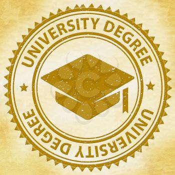 University Degree Meaning Educating College And Graduation