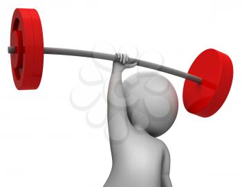Weight Lifting Meaning Physical Activity And Health 3d Rendering
