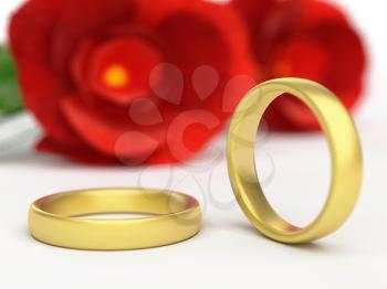 Wedding Rings Indicating Find Love And Romantic