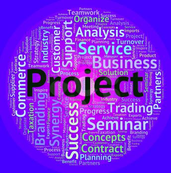 Project Word Indicating Wordcloud Plan And Activity