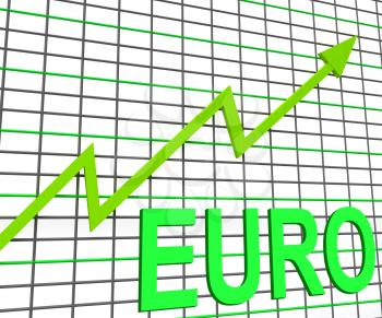 Euro Chart Graph Showing Increasing European Economy