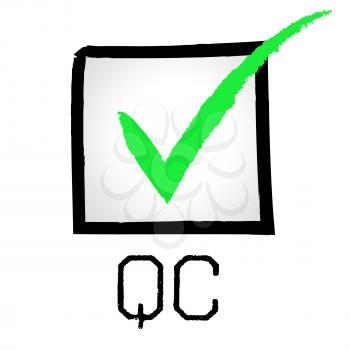 Tick Qc Indicating Quality Assurance And Guarantee