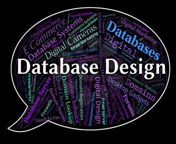 Database Design Showing Word Designed And Designers