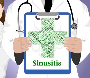Sinusitis Word Indicating Acute Rhinosinusitis And Disease