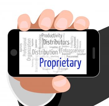 Proprietary Word Representing Text Words And Copyright