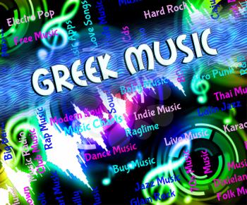 Greek Music Showing Sound Track And Melodies