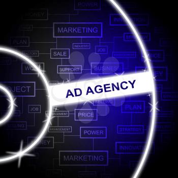 Ad Agency Indicating Service Advertisements And Adverts