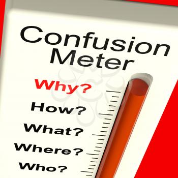Confusion Meter Showing Indecision And Dilema