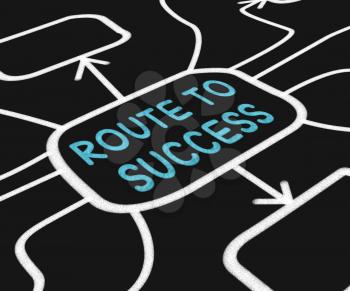 Route To Success Diagram Showing Path For Achievement