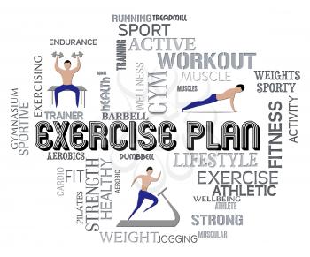 Exercise Plan Words Indicate Get Fit Fitness Formula
