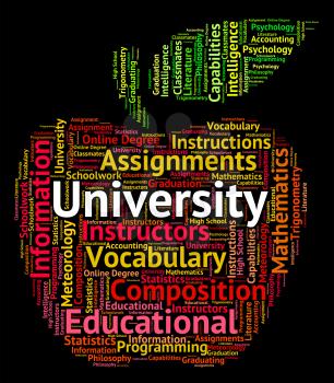 University Word Indicating Educational Establishment And Varsity