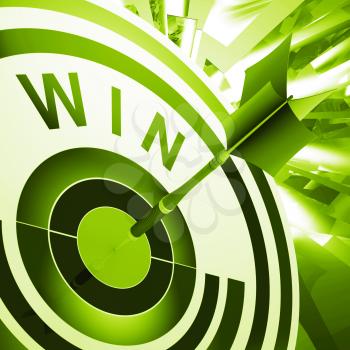 Win Target Meaning Successes Winner, Progress And Victory