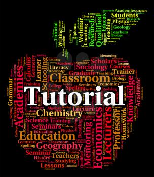 Tutorial Word Indicating Online Tutorials And Learn