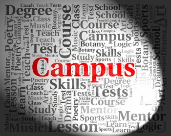 Campus Word Showing Academy Universities And Words