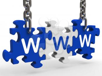 Www Puzzle Showing Online Websites Internet or Web