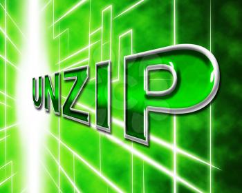 File Unzip Representing Files Folder And Correspondence
