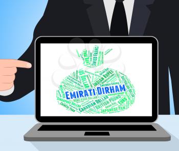 Emirati Dirham Representing United Arab Emirates And Exchange Rate
