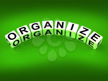 Organize Blocks Representing Organization Management and Established Structure