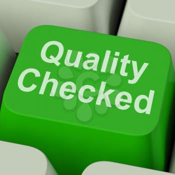 Quality Checked Key Showing Product Tested Ok