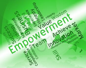 Empowerment Words Representing Boost Inspiring And Encouragement